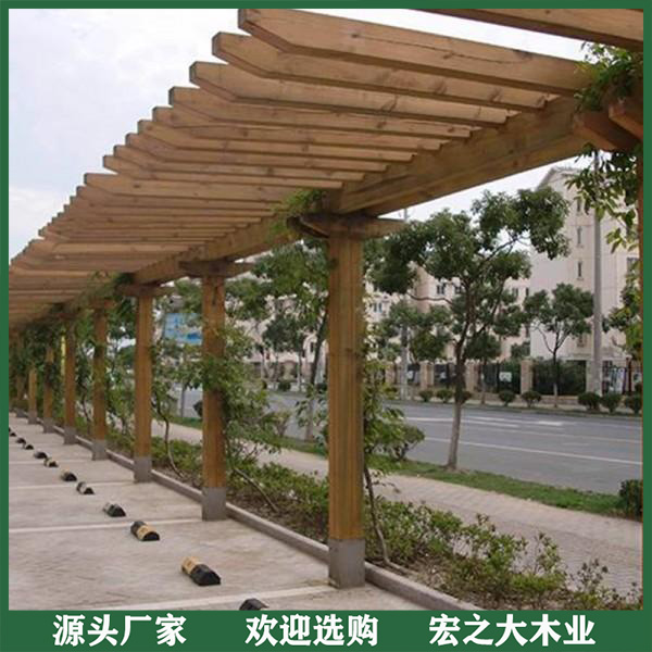 花园防腐木花架 设计防腐木花架 经济耐用 欢迎选购