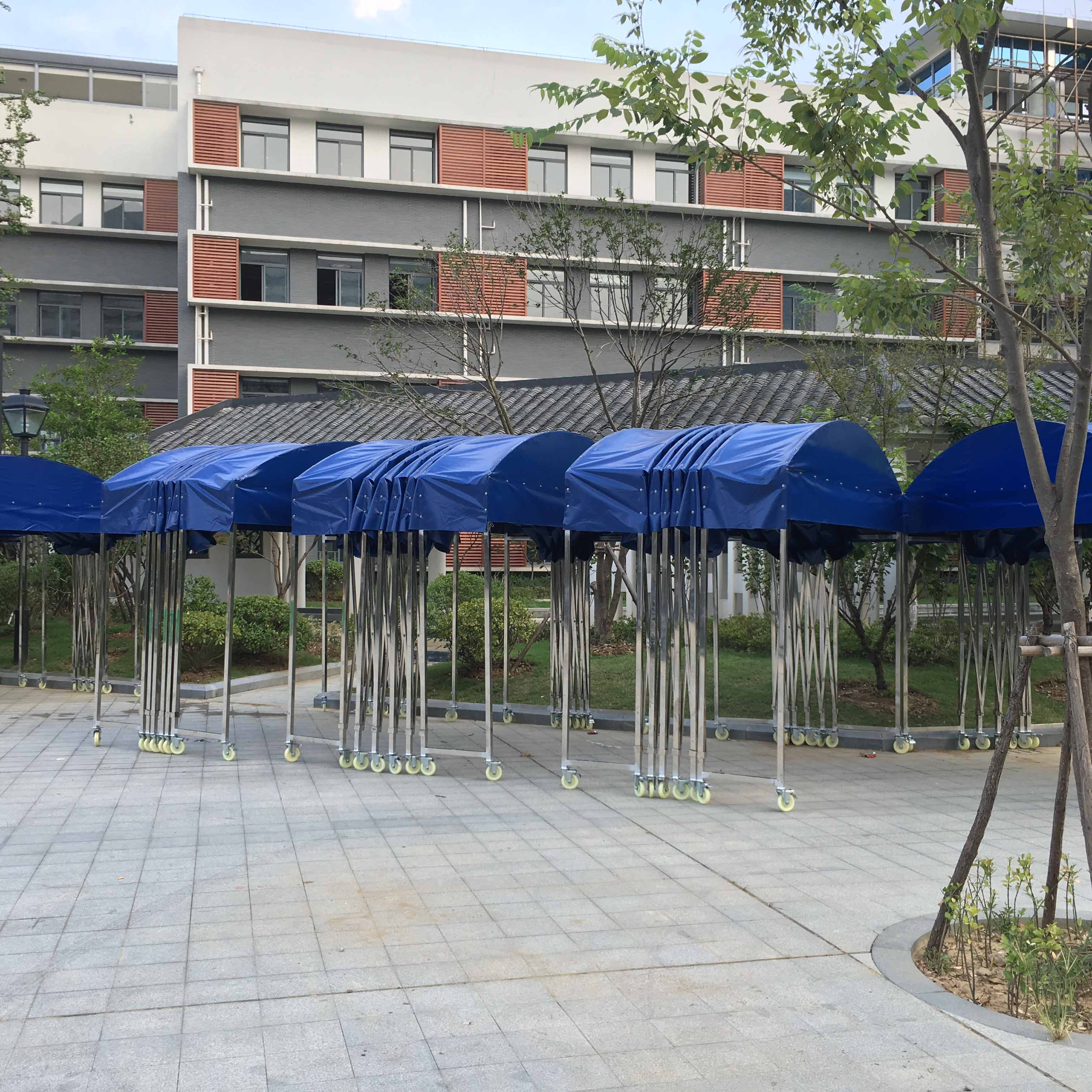 江苏推拉棚定制 浙江推拉雨棚定做 上海移动推拉雨棚质保三年 苏州彩色天空雨棚