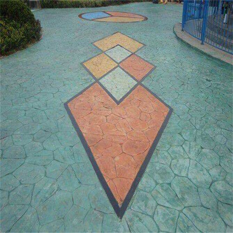 压花地坪一平米价格 压模地坪模具 压花地坪材料 河北虹彩建材
