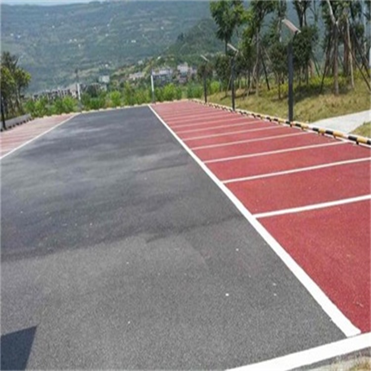 彩色透水路面 彩色混凝土价格 透水地坪材料 虹彩建材