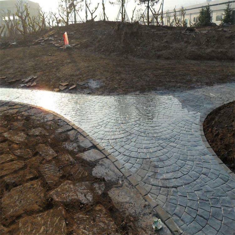 混凝土压花地面模具厂家供应压花地面厂家询问地坪制作