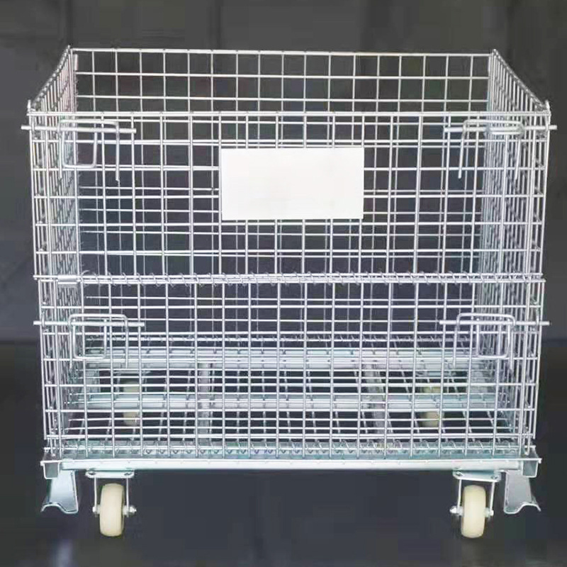 仓储笼 超市可折叠镀锌仓储笼 仓储周转箱 快递分拣筐