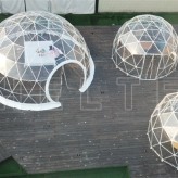户外露营球形餐厅 钢结构球形星空屋 PVC半圆透明球赛尔特定制