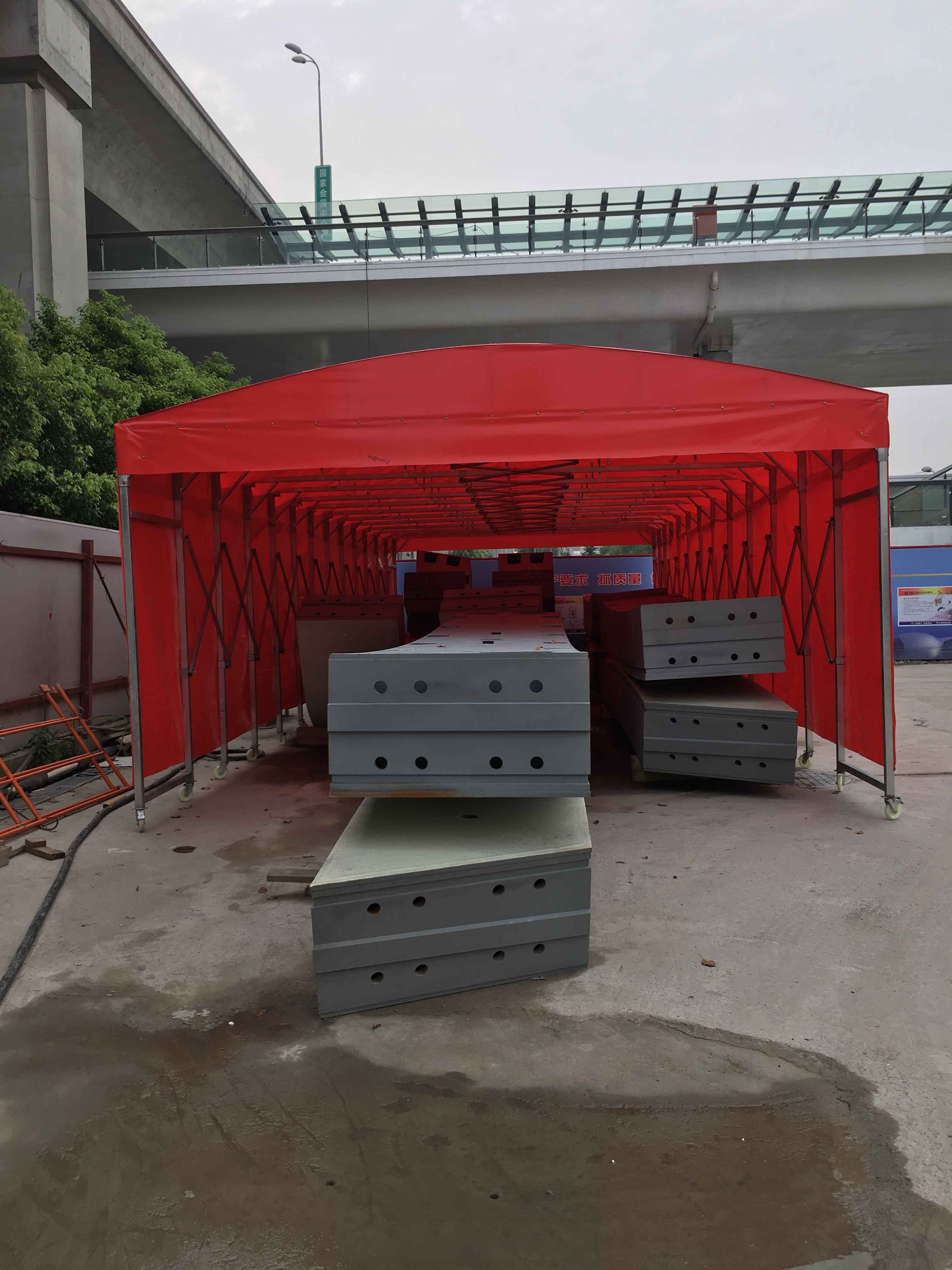常熟推拉雨篷_室外活动遮阳雨蓬_户外景区推拉棚_羿唐雨篷定制定做