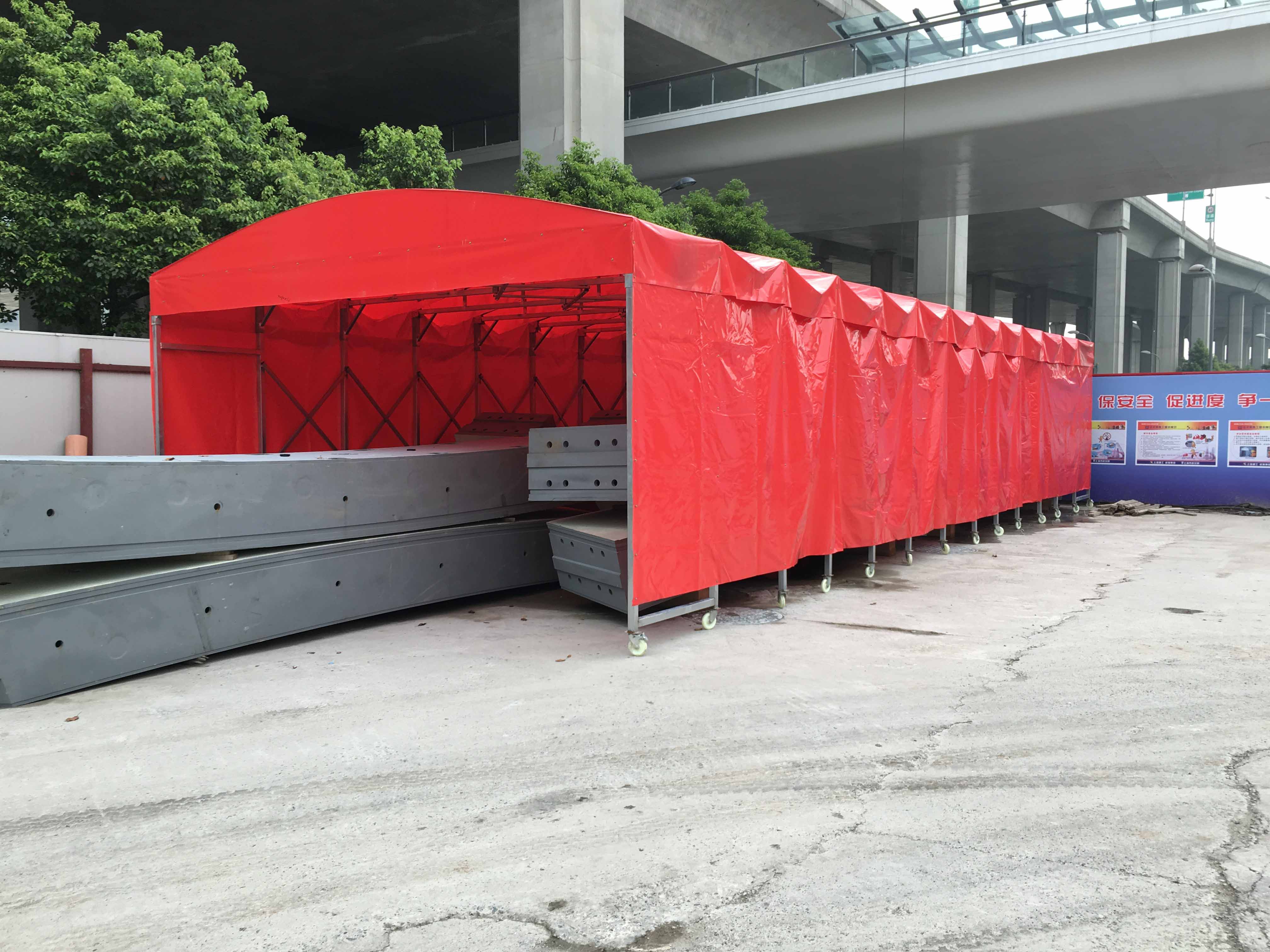 太仓移动推拉雨篷_户外景点推拉帐棚_室外晴雨遮阳雨蓬_羿唐雨篷设计安装