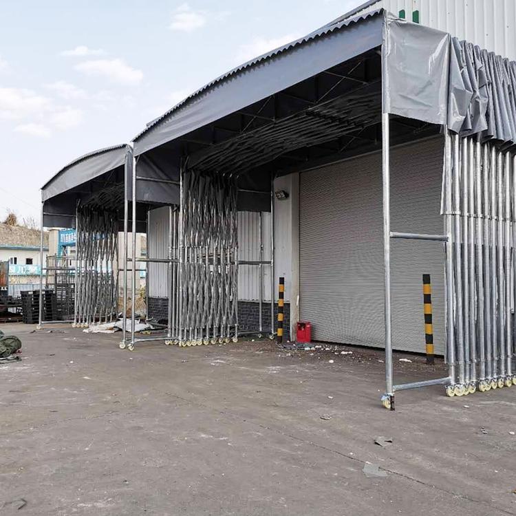 施工作业推拉雨棚   工厂临时移动推拉篷  电动式推拉雨棚   羿唐雨篷现货供应