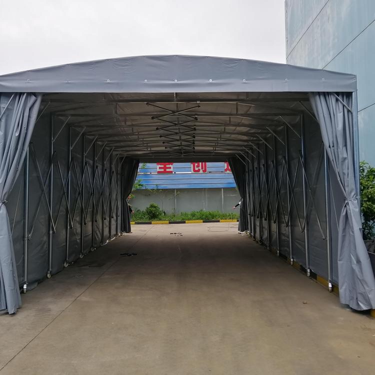 经典款伸缩推拉雨棚  灵活安装移动推拉篷  户外折叠遮阳雨篷   临时货物推拉雨蓬