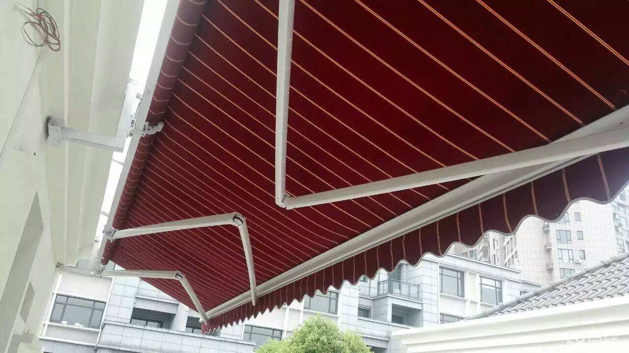 露天咖啡厅遮阳雨棚  室外会议遮阳蓬  防雨防晒伸缩推拉雨篷  晴雨双用折叠雨篷