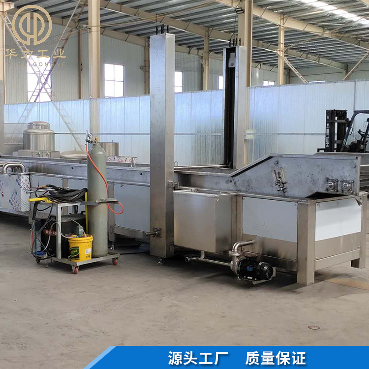 豌豆油炸流水线 蚕蛹油炸流水线 茄盒连续式油炸机
