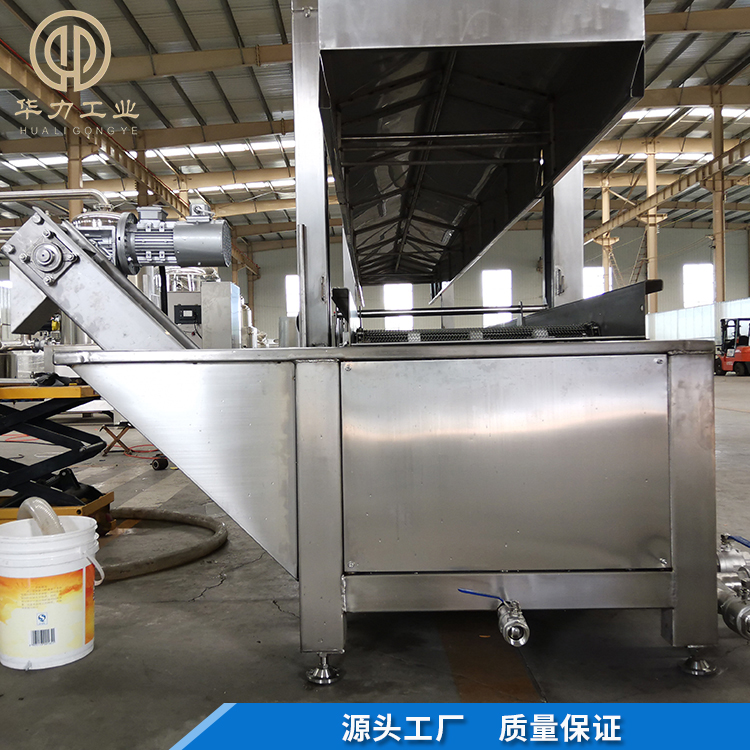 蚕豆油炸流水线 猪油渣油炸流水线 网带式油炸机