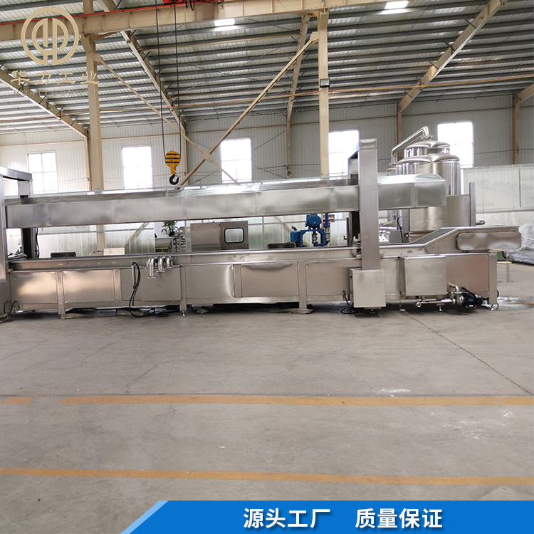 海鲜油炸流水线 油条油炸流水线 核桃仁网带式油炸机