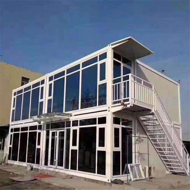 第三代新型打包箱房 浙江建筑临建打包箱房 场地带幕墙走道箱 打包箱房生产厂家