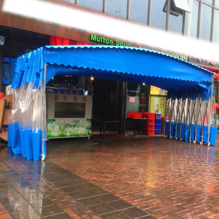 超级抗风抗雨推拉雨蓬   加厚款物流推拉雨篷   自行车推拉雨篷    电动推拉棚生产商