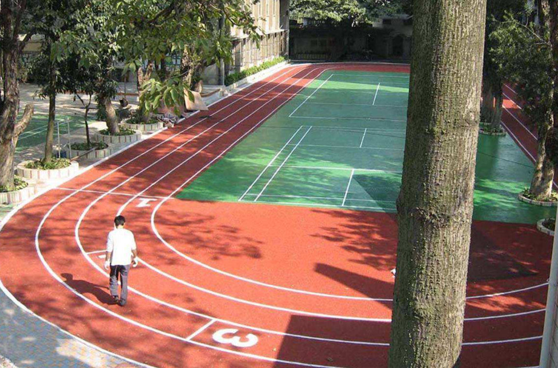 四川成都EPDM塑胶场地 幼儿园塑胶跑道地面 户外塑胶跑道 体育场人造草坪