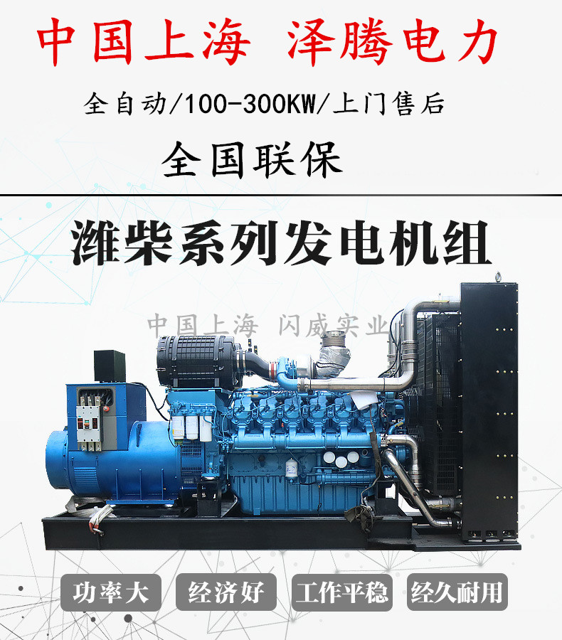 潍柴品牌柴油发电机150kw 详细技术参数