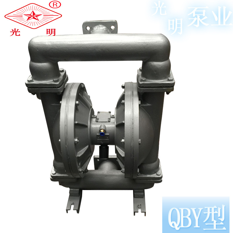 污水气动隔膜泵 QBY-100L气动隔膜泵厂家 铝合金材质 无堵塞气动双隔膜泵批发
