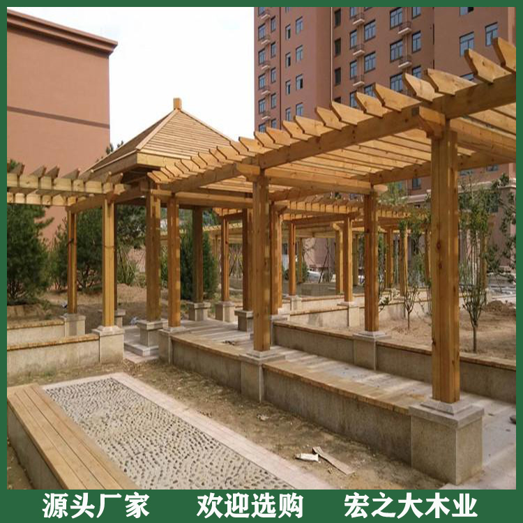 批发防腐木花架 防腐木花架供应商 外形美观 量大从优