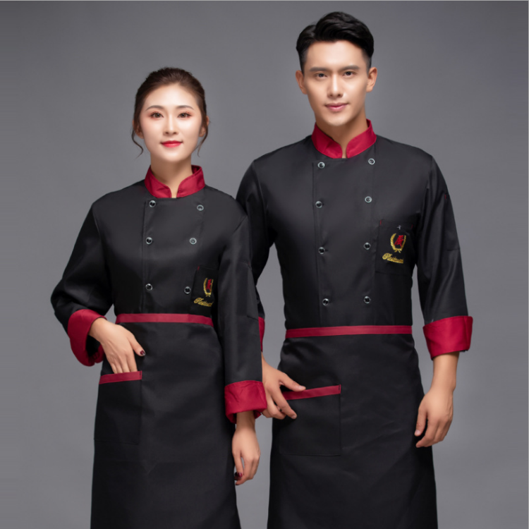厨师工作服  餐厅后厨 男女酒店透气厨师服 长袖厨师服