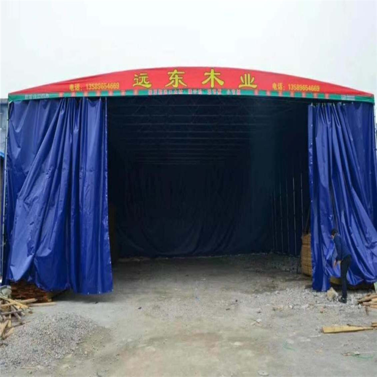 大排档移动帐篷 物流推拉帐篷 工业商业仓储移动篷房 万鸿