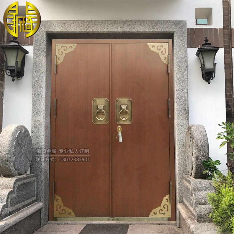 仿古铜门 中式门业 高档仿真铜门 庭院中式仿古户外大门