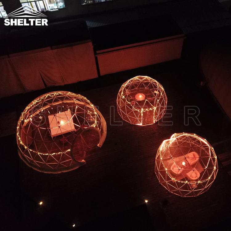 户外聚餐透明球 镀锌钢管防水篷布 户外露营景观餐厅 可定制尺寸