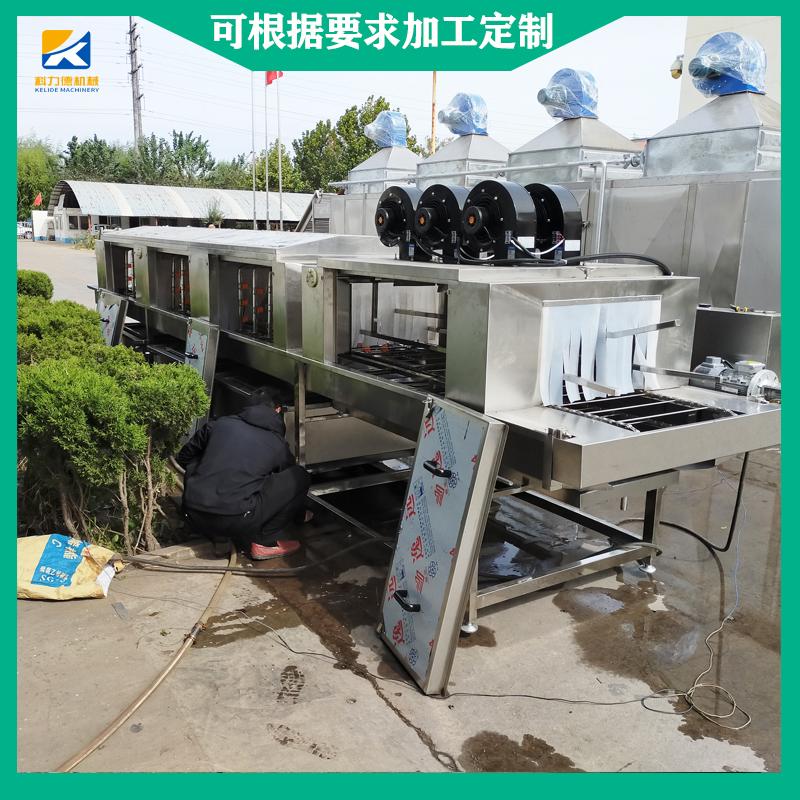 隧道式高压喷淋洗框机 多功能糕点筐清洗机 果蔬周转筐清洗设备