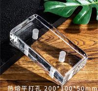 背景墙用热融玻璃砖 长条水晶砖 水晶玻璃砖 压型k9长条 二次压型水晶砖