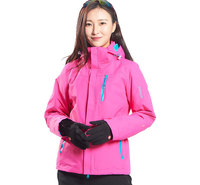 冲锋衣女三合一 冬季加厚防风防水登山服 户外加绒外套