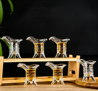 厂家直供创意透明无铅玻璃小酒杯白酒杯 新款30ml家用中式烈酒杯烧酒杯