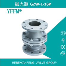 厂家直销耐腐蚀化工用不锈钢CF8管道阻火器GZW-1-16P-DN100 可按照图中定制