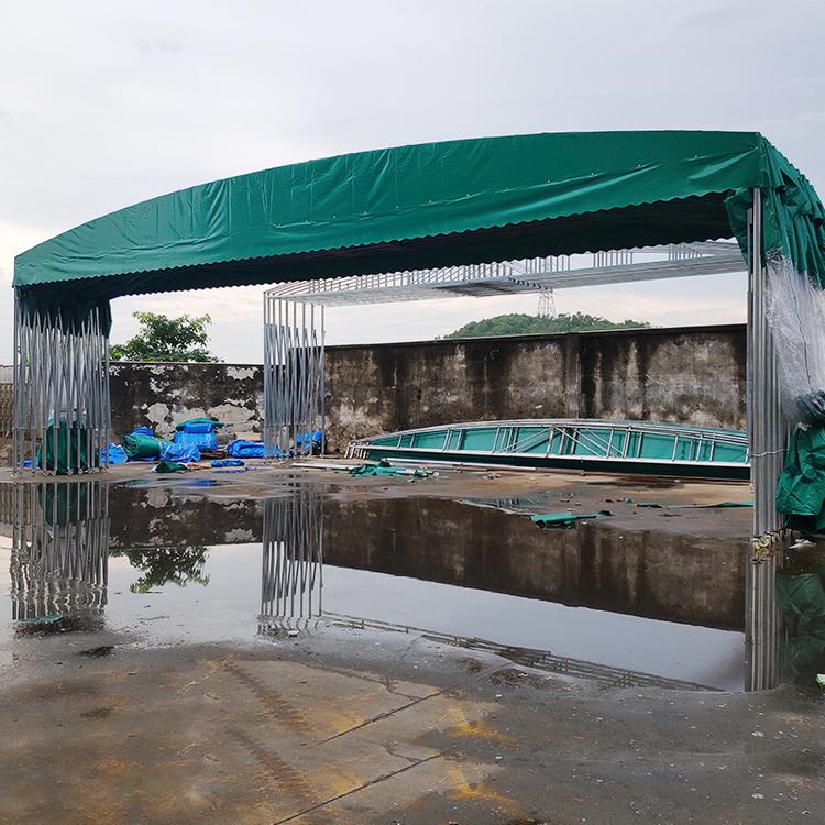 江苏常州烧烤排挡遮阳雨篷   手动式推拉雨蓬   室外折叠推拉雨篷   伸缩推拉雨棚