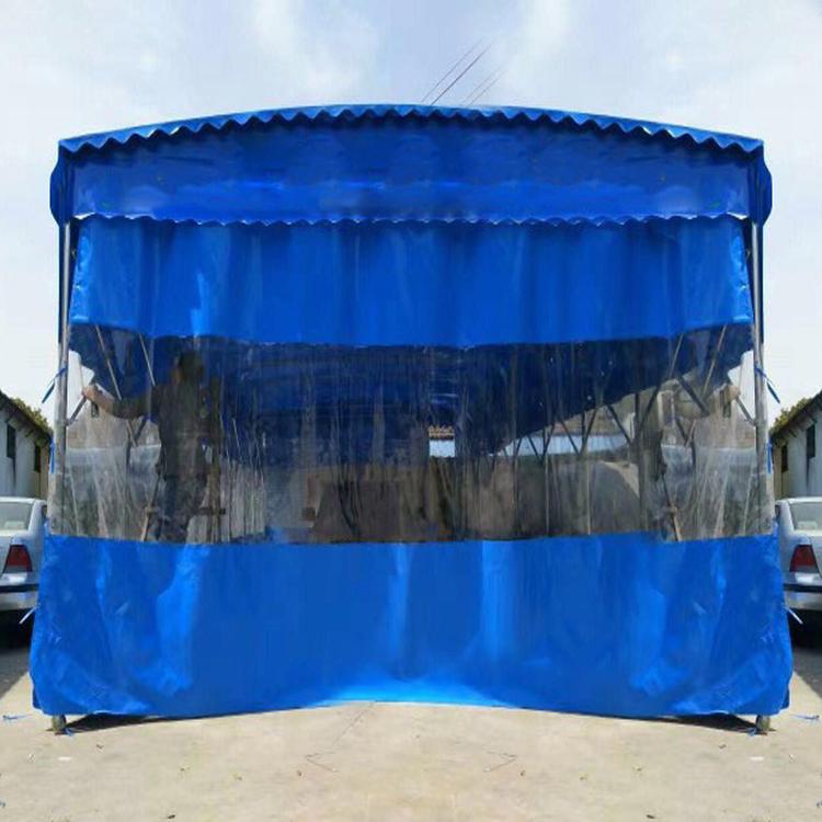 江苏羿唐推拉雨篷  晴雨双用私人停车棚  移动折叠遮阳雨蓬  户外大排档推拉雨棚