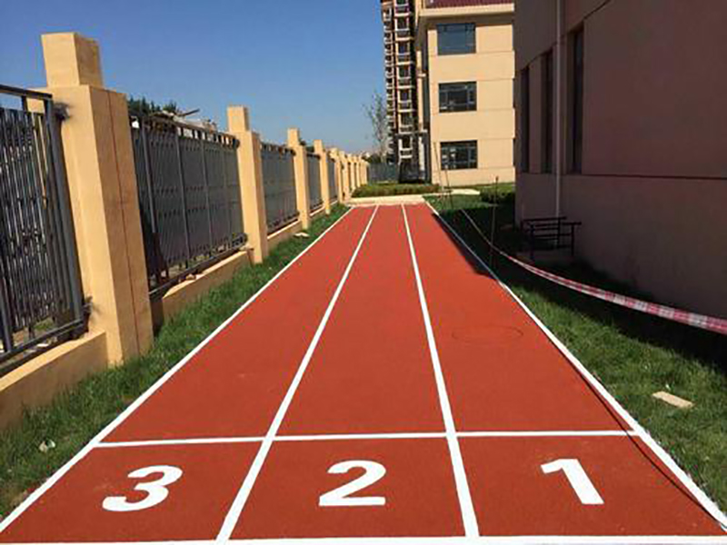 远洋中小学混合型自结纹面层施工塑胶跑道材料出厂价