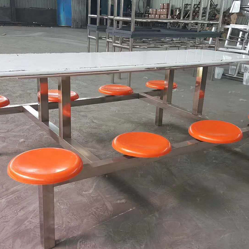 连体餐桌椅单位食堂餐桌椅饭堂餐桌椅小学生餐桌椅