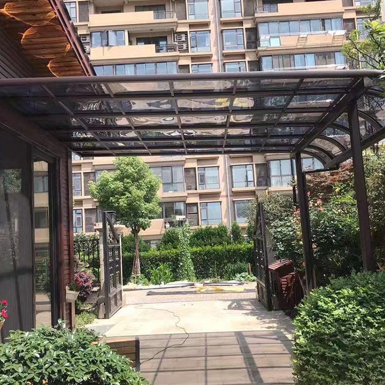 长春挡雨棚安装 耐强风露台棚批发 精恒铝业