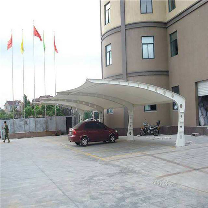 户外遮阳停车棚自行车膜结构景观棚充电桩汽车棚