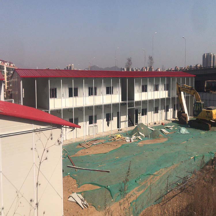工地双层彩钢房 鑫万鸿 住人彩钢板房 防火彩钢房 保暖好