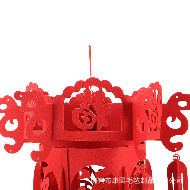 毛毡小灯笼挂饰盆景新年装饰室内户外场景布置春节创意迷你小挂件