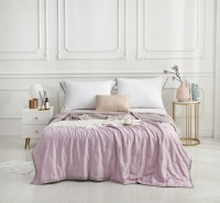 床上用品 纯色天丝空调夏凉被 手工绗缝被床盖床单