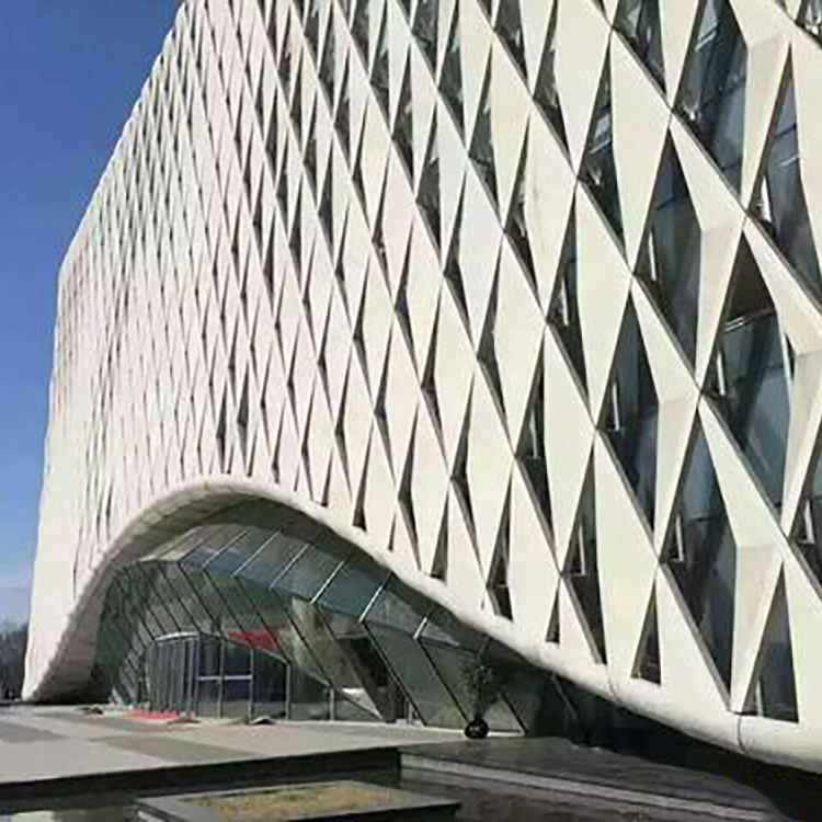 建筑造型铝单板  弧形氟碳铝单板  3.0棱形波浪形铝板定制