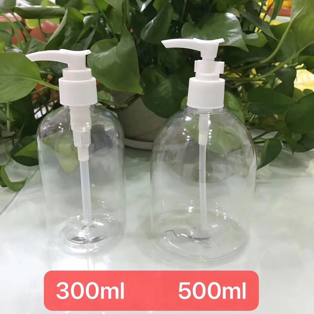 现货批发洗手液瓶300ml 按压泵乳液瓶子 pet20/410透明塑料瓶