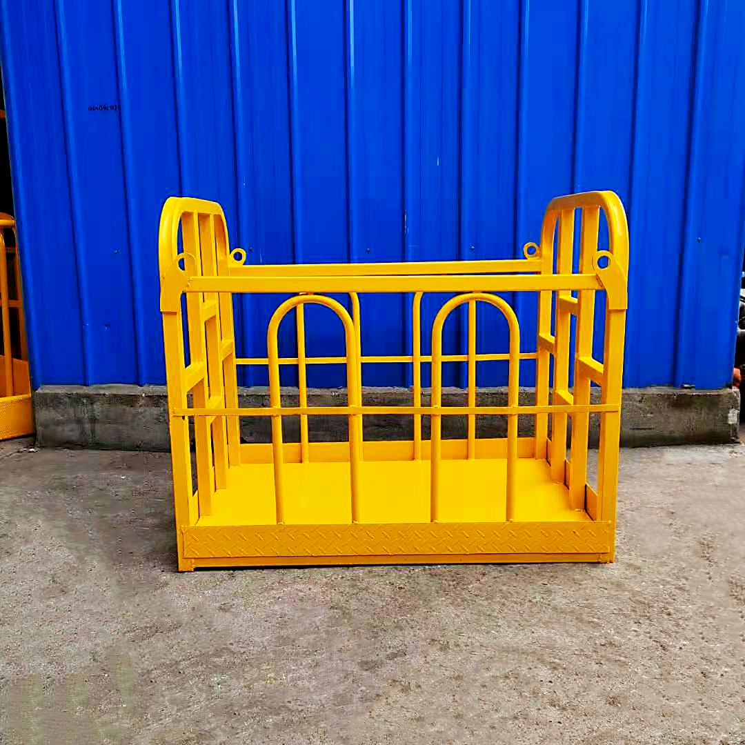定制吊车篮筐 高空作业建筑工地吊车吊篮 高空施工吊车专用吊笼