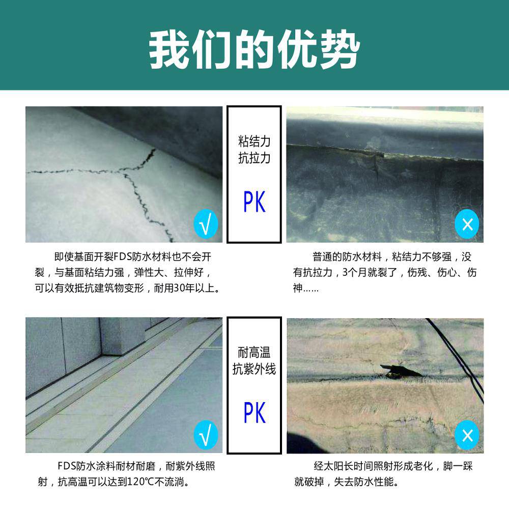 顺德水性橡胶防水涂料 福地斯 佛山水性橡胶防水涂料 水性橡胶防水涂料
