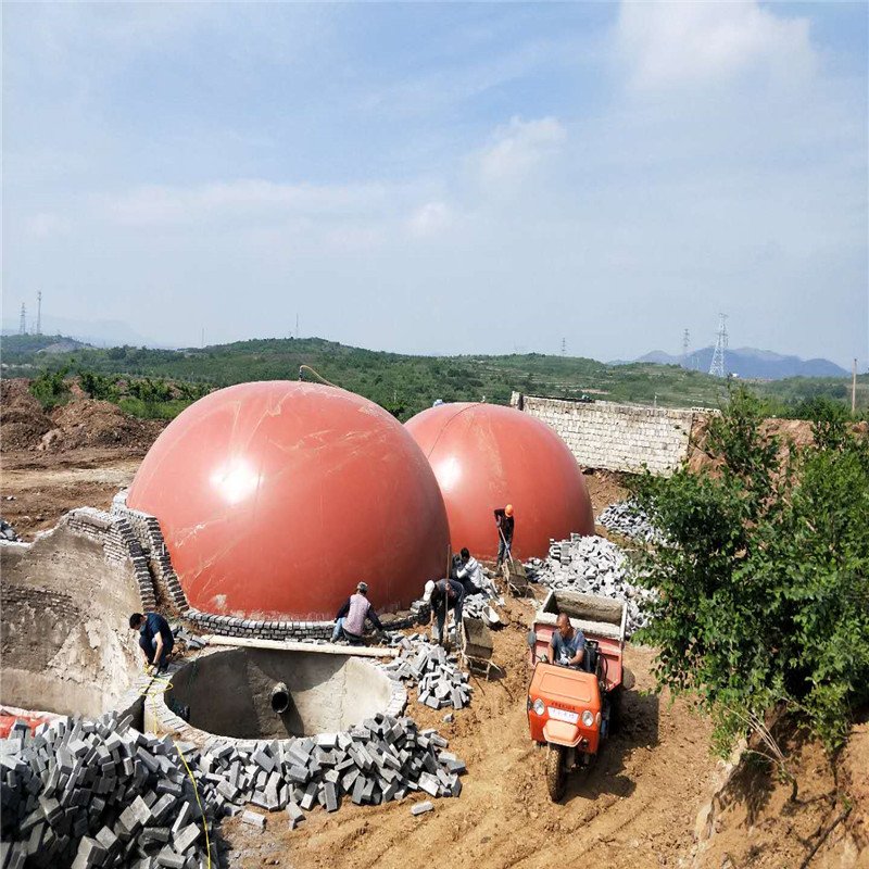红泥储气罩 养殖场 可移动 软体沼气发酵池