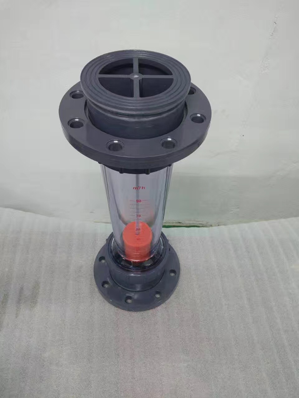 LZS-100防腐耐酸塑料管浮子流量计 稀硫酸水流量计塑料管流量计法兰型塑料流量计