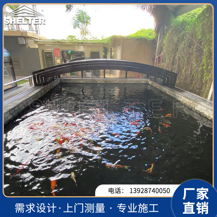 赛尔特新型可移动伸缩泳池盖 电动阳光房遮阳棚 双轨道移动泳池盖