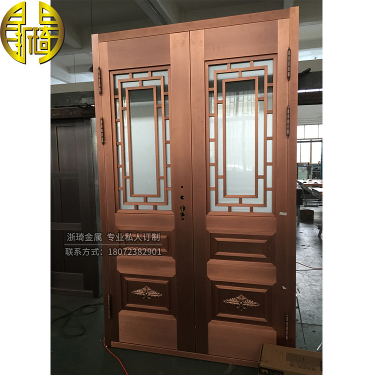 防盗真铜门 别墅大门 抗压铜门 浙琦真铜门厂家直供