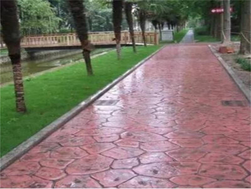 压花地坪报价 压模地坪厂家 压印地坪材料 河北虹彩建材