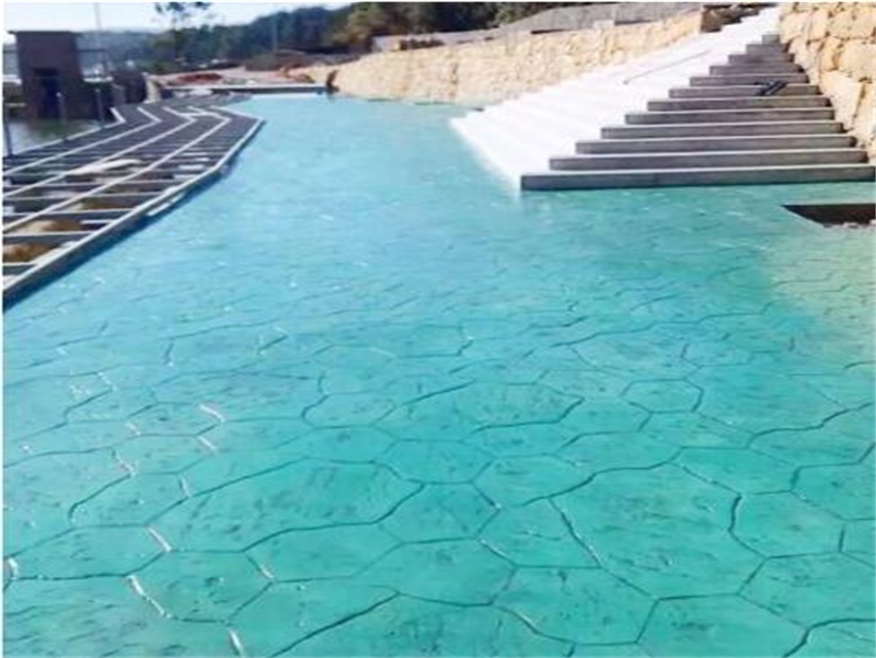 压花地坪施工 水泥压花地面 压印地坪价格 压花地坪模具 虹彩建材