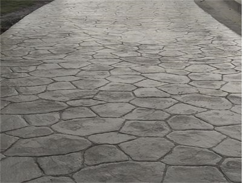 常德 彩色地坪压模 压模地坪厂家 压模地坪路面 压模地坪材料 虹彩建材